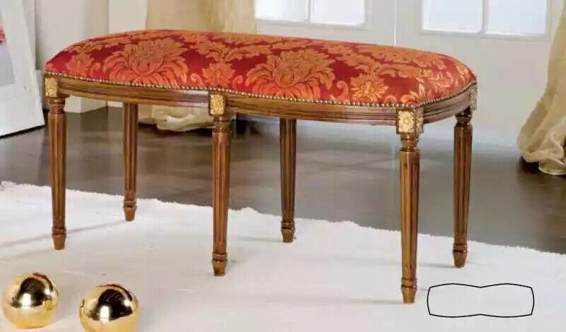 Designer Rot Sitzbank Hocker Wohnzimmer Sitzmöbel Polster Textil Stoff Bank