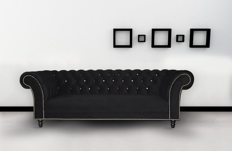 Chesterfield Sofa Polster Designer Couchen Sofas Garnitur Textil Stoff