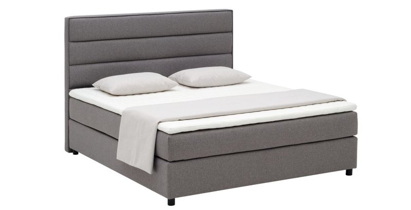 Continental Boxspring Bett Betten Polster Hoch Doppel Leder Textil Bett Neu
