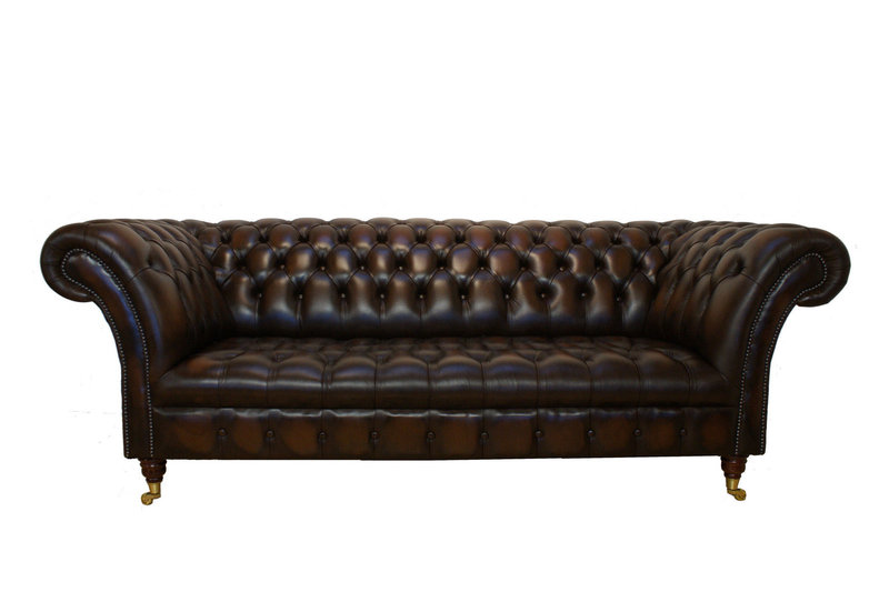 Chesterfield Design Luxus Polster Sofa Couch Sitz Garnitur Leder Textil
