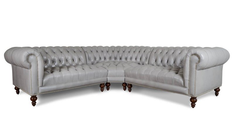 Chesterfield Design Luxus Polster Sofa Couch Sitz Garnitur Leder Textil