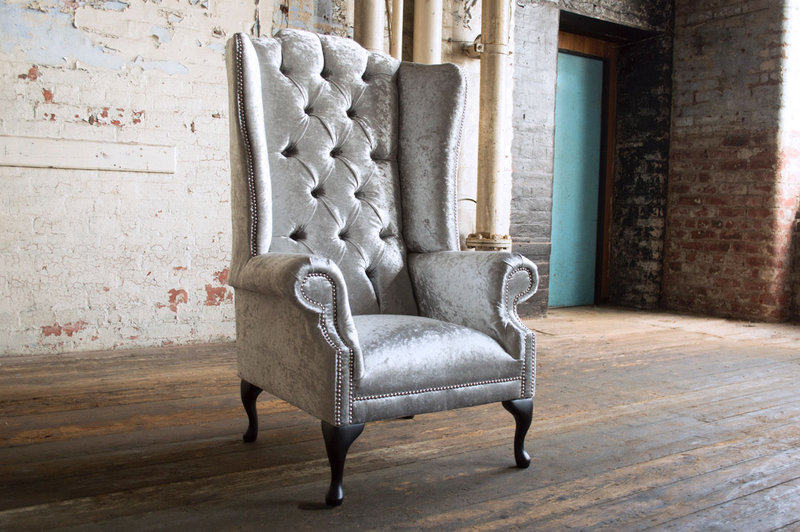 Ohrensessel Sessel Fernseh Design Polster Sofa Couch Chesterfield