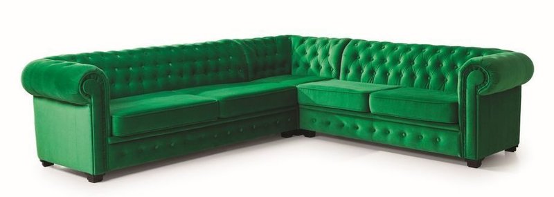 Chesterfield Couch Polster Sofas Klassischer Textil Schaffhau Ecksofa