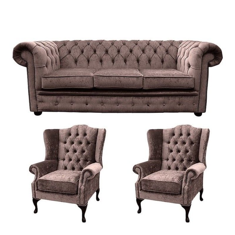 Sofagarnitur Chesterfield Design Set Polster Couch Garnituren Leder
