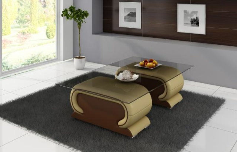 Couchtisch Ledertisch Glastisch Sofa Beistell Tisch Tische NEW Sofort lieferbar