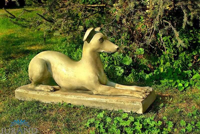 GARTENFIGUR STEINFIGUR FIGUR GARTEN SKULPTUR STEINGUSS HUND