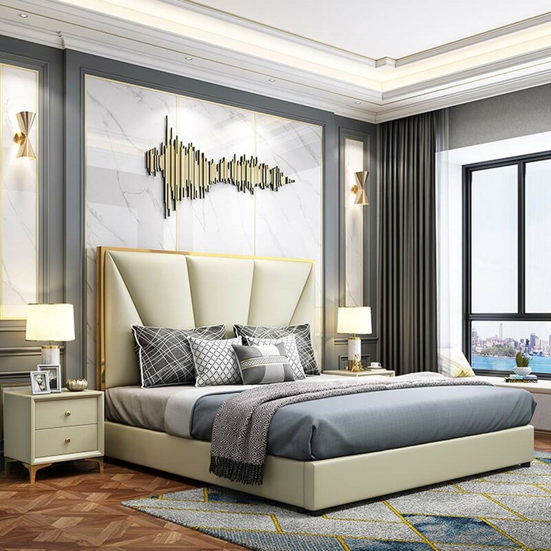 Bett Schlafzimmer Set Design Möbel Luxus Betten 2x Nachttisch 3tlg