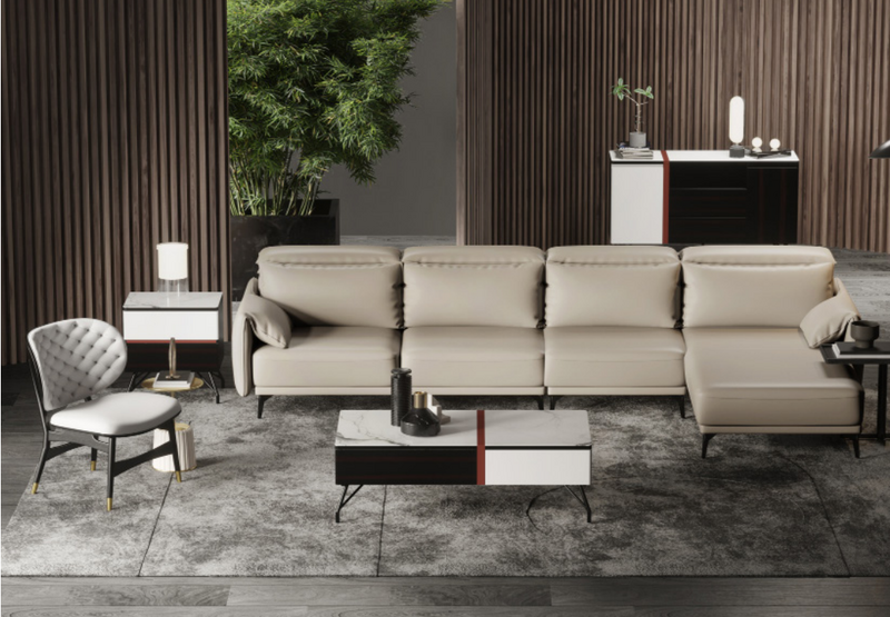 Designer Ledersofa Ecksofa Polster Eck Couch Sitz Eck L Form Garnitur