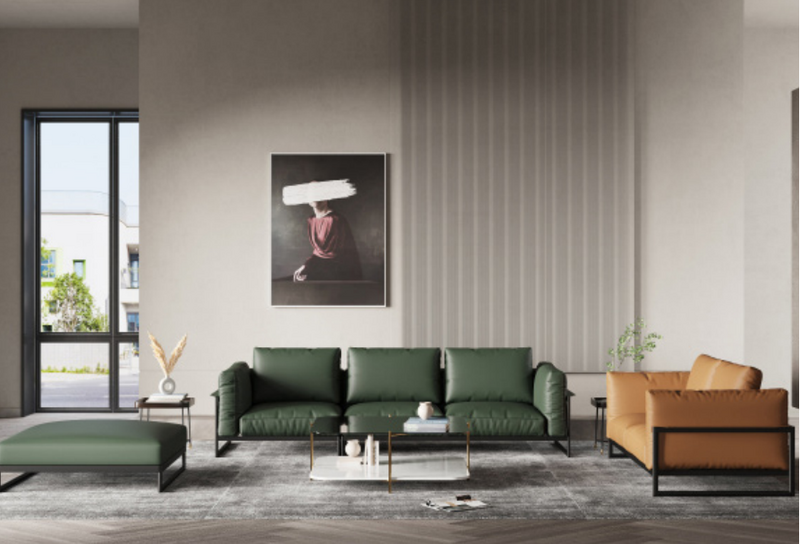 Sofagarnitur 3+2 Sitzer Hocker Couch Polster Garnitur Sofa Garnituren