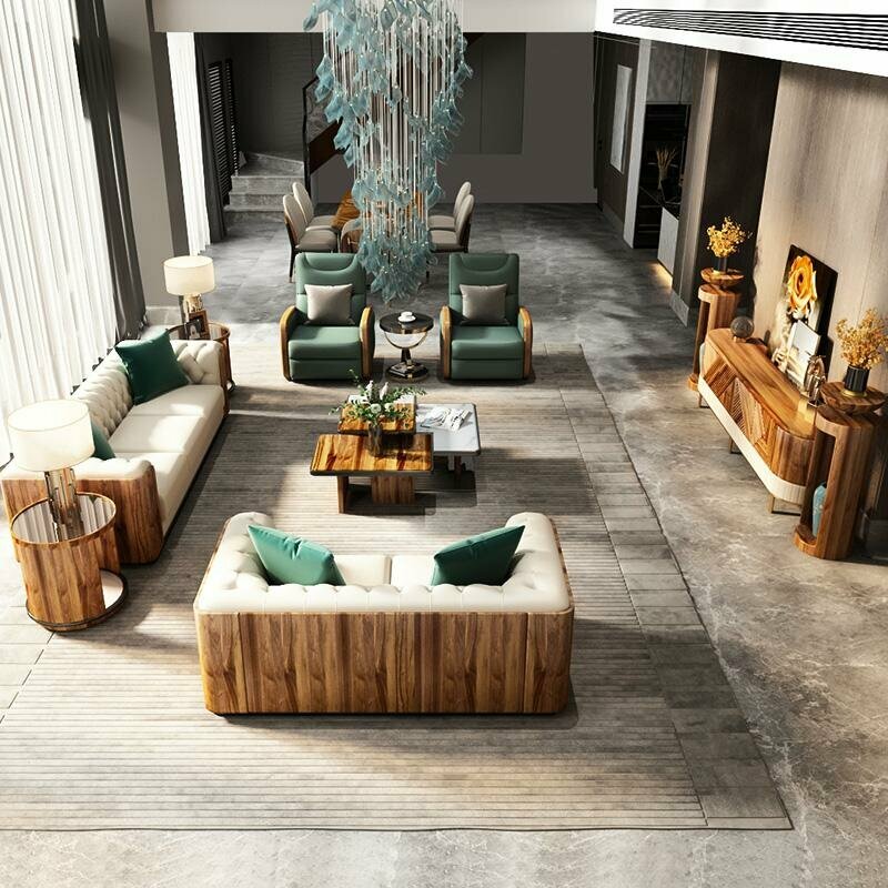 Komplett Set Sofagarnitur 4tlg. Sitzer Sideboard Design 5tlg Wohnzimmer