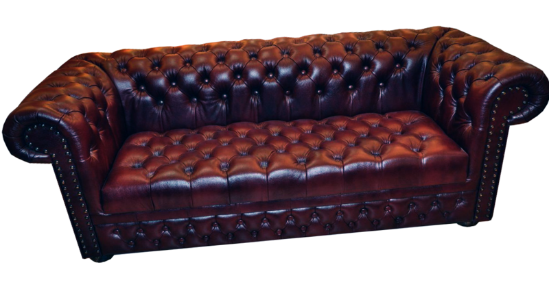 Chesterfield Sofa Couch Ledersofa 2 Sitzer Polster Garnitur William