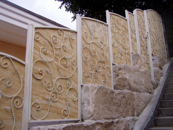 Railing Zaun Geländer Schmiedeeisen Handarbeit Klassische Zäune Garten M250 Neu