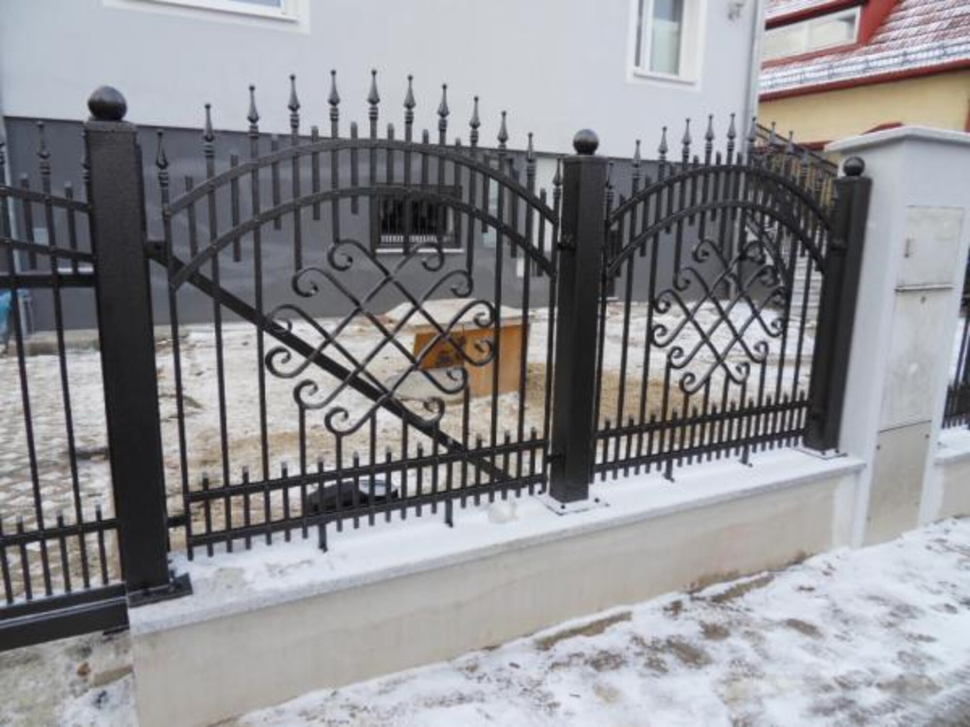 Railing Zaun Geländer Schmiedeeisen Handarbeit Klassische Zäune Garten M244 Neu