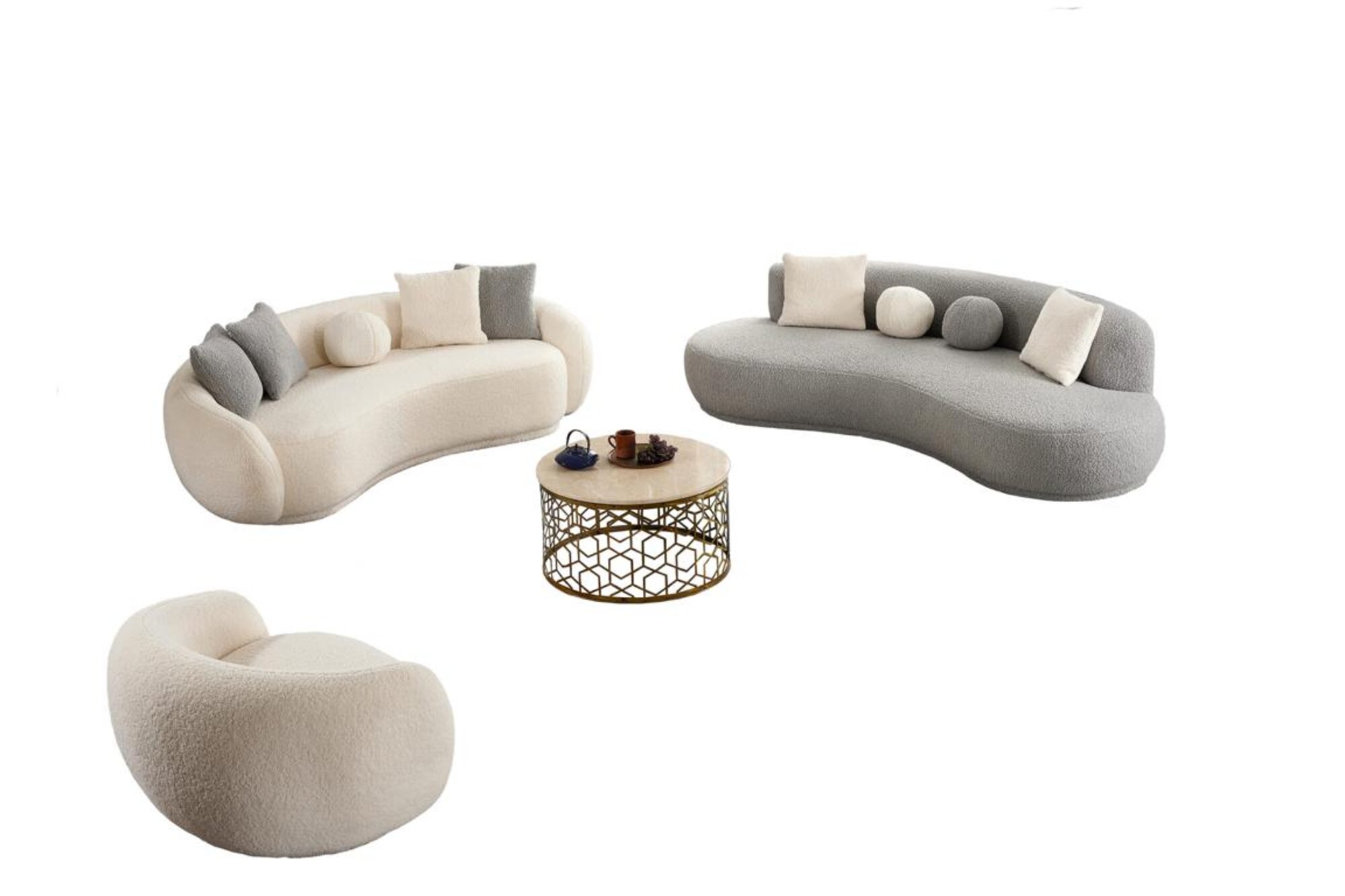 Sofas 4-Sitzer Komplettsofa 3-Sitzer Couches Wohnzimmer Garnitur Relaxgarnitur