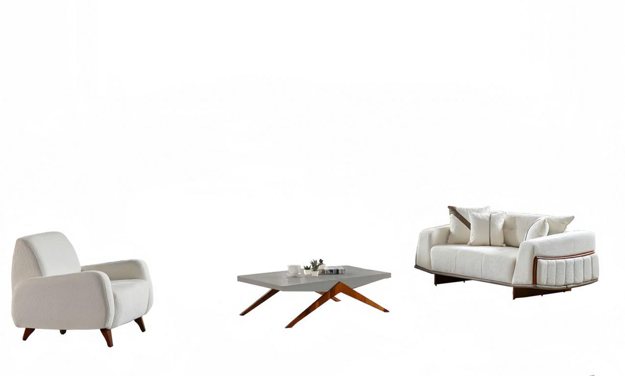 Sofagarnitur Wohnlandschaft Sessel Sofa-Set Wohnzimmergarnitur Polstergarnitur