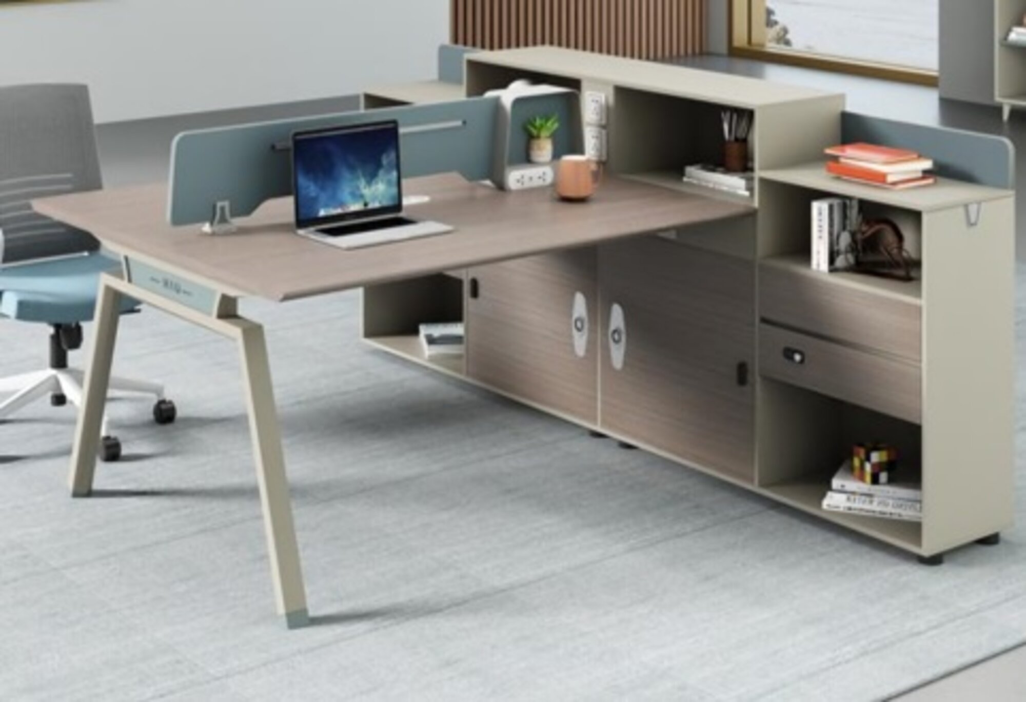 Teamarbeitsplatz Bürotisch Workstation Co Working Tisch Schreibtischsystem Insel