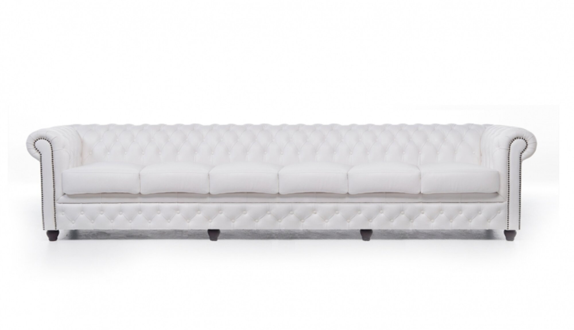 XXL Big Sofa Club Lounge Weiße Möbel 6 Sitzer Große Couchen Chesterfield Sofas