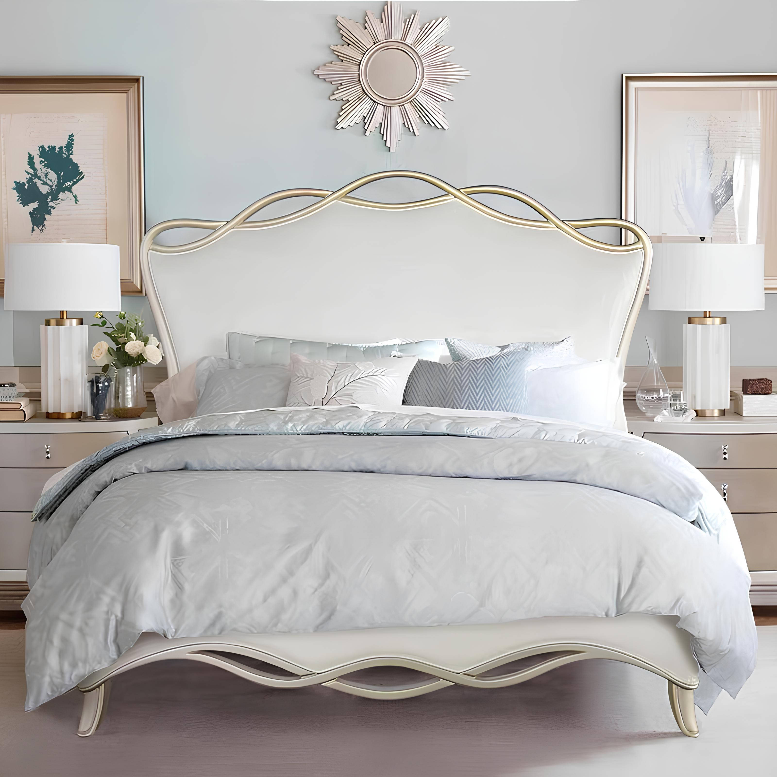 Bett Textil Polsterbett Luxus Doppel Schlafzimmer Designbett Betten Neu 180x200