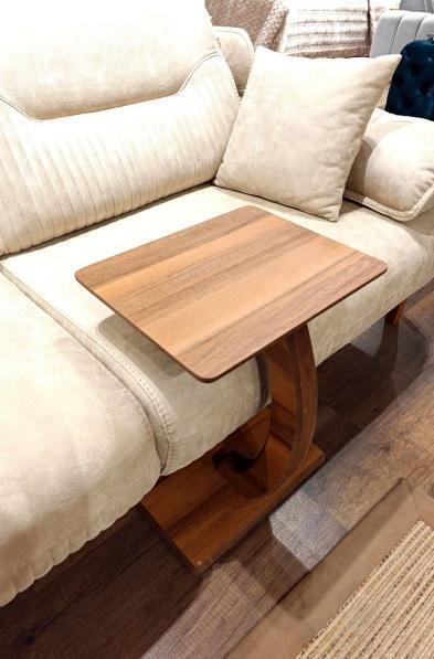 Rechteckiger Beistelltisch Luxus Wohnzimmer MDF-Spanplatte braun neu