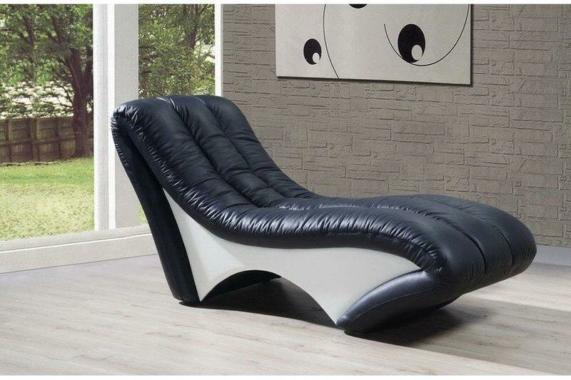 Designer Leder Chaiselongues Liege Ottomane Sofa Echtes Leder Relax