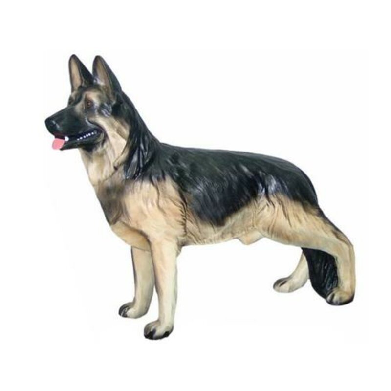 Deutscher Schäferhund Hund Deko Figur Statue Skulptur 82x102cm Figuren