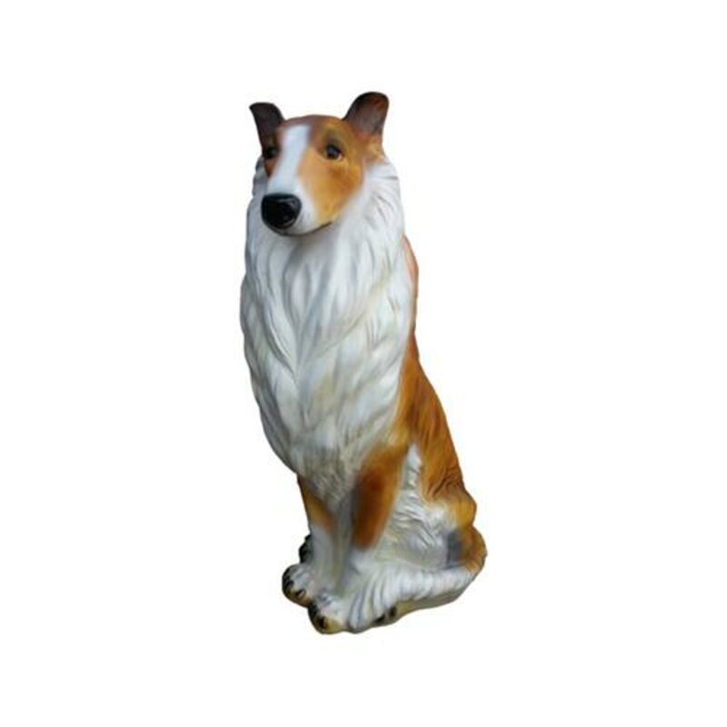 Langhaarcollie Hund Deko Figur Statue Skulptur 90cm Figuren Statuen