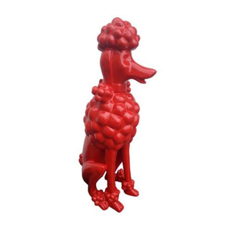 Hund figur Hunde figuren statuen moderne Beige bemalt neu 21cm statue