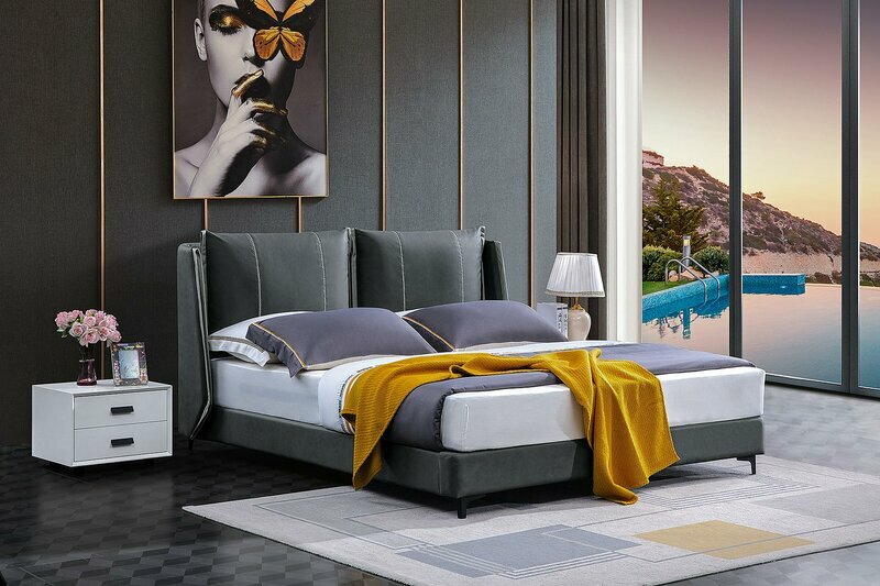 Doppelbett Schlafzimmer Betten Luxus Doppel Bett Beige Hotel Einrichtung Möbel