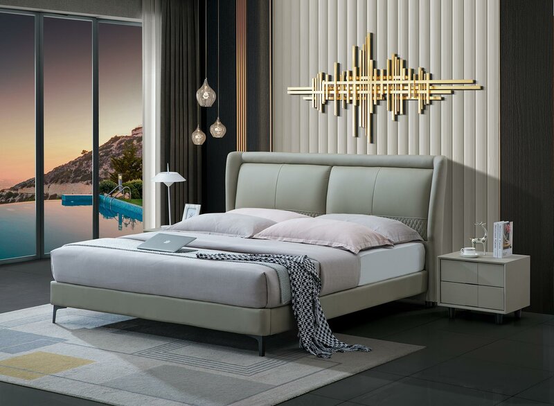 Doppelbett Schlafzimmer Betten Luxus Möbel Doppel Bett Beige Hotel Einrichtung