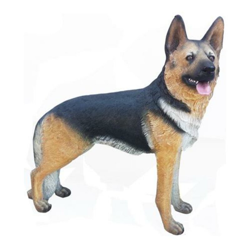 Deutscher Schäferhund Hund Deko Figur Statue Skulptur 90x110cm Figuren