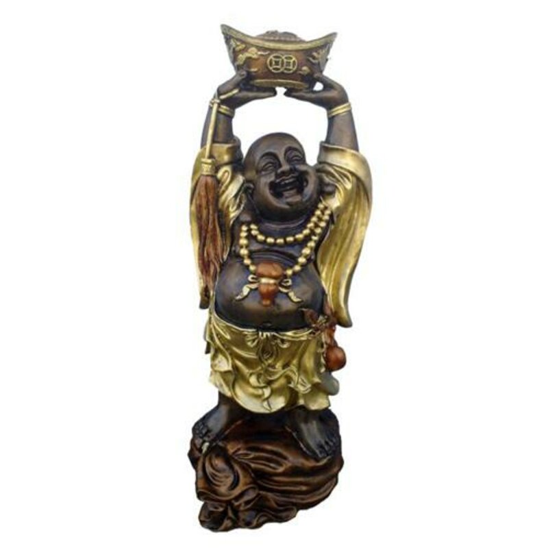 Glücks Buddha Deko Figur Statue Skulptur 65 cm Figuren Statuen Skulpturen