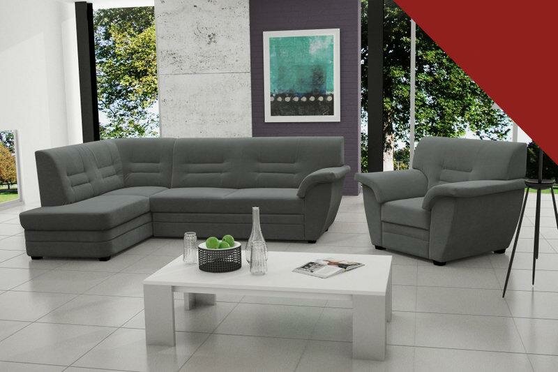 Sofa Schlafsofa Designer Sofa mit Bettfunktion + Bettkasten Ecksofa Couch