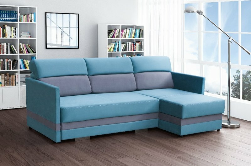 Sofa Schlafsofa Designer Sofa mit Bettfunktion + Bettkasten Ecksofa Couch