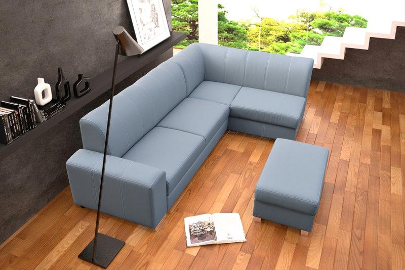 Sofa Schlafsofa Designer Sofa mit Bettfunktion + Bettkasten Ecksofa Couch