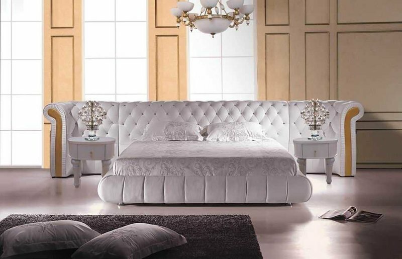 Chesterfield Doppelbett Designer Polster Doppel Ehe Bett Betten XXL