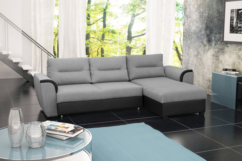 Sofa Schlafsofa Designer Sofa mit Bettfunktion + Bettkasten Ecksofa Couch