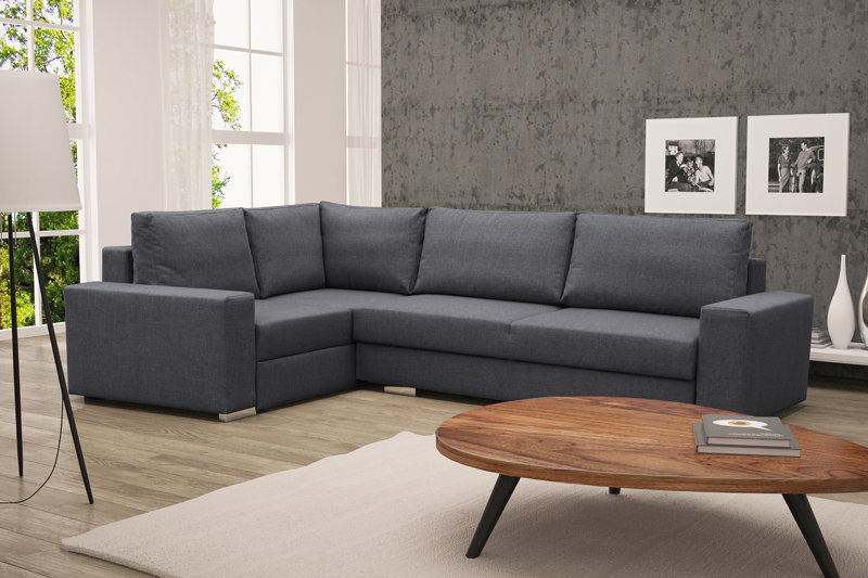 Sofa Schlafsofa Designer Sofa mit Bettfunktion + Bettkasten Ecksofa Couch