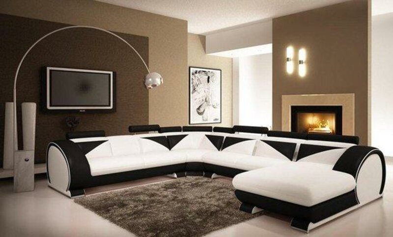 Ledersofa BIG Ecksofa Vigo U-Form Chaise (NB)