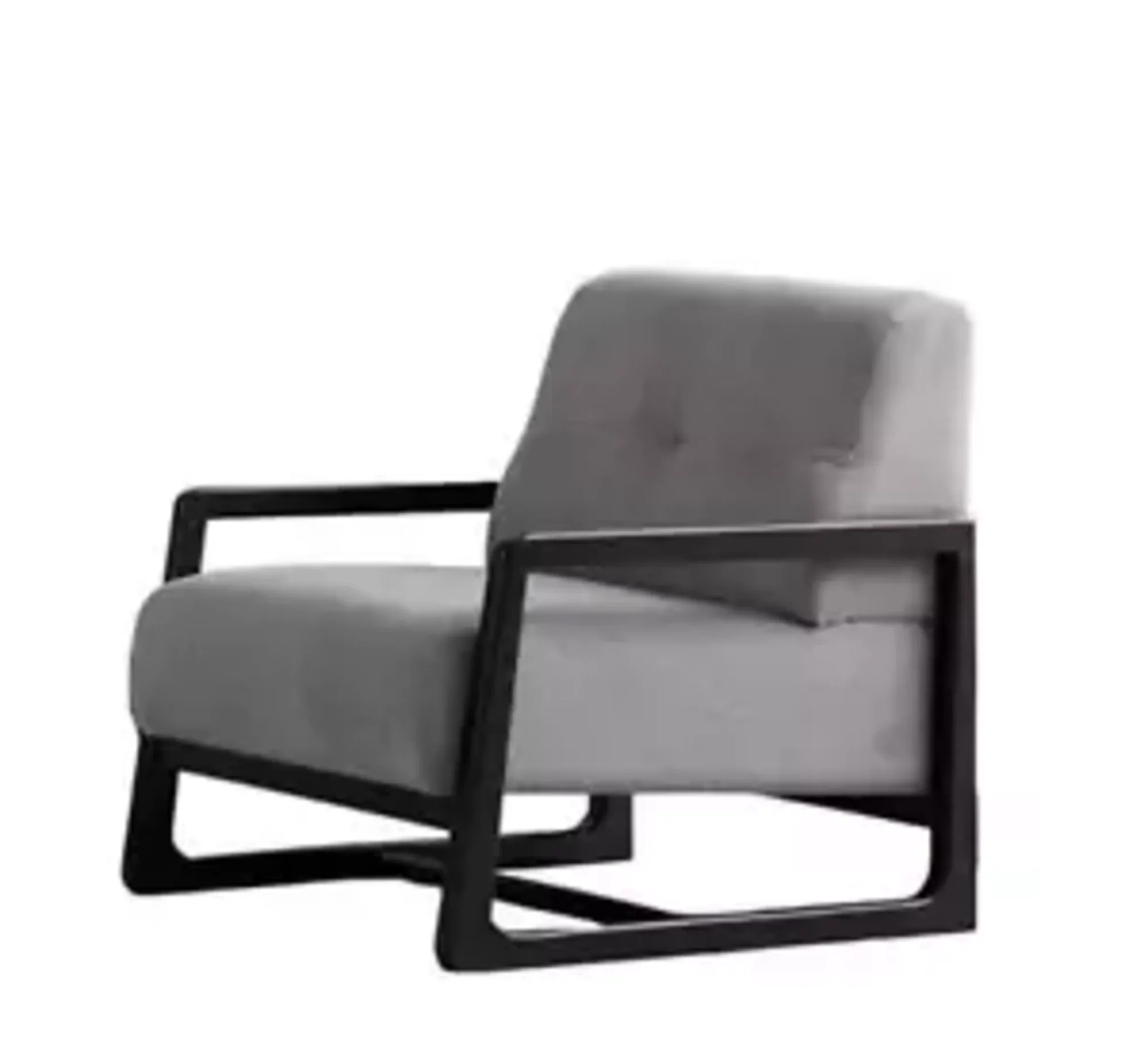 Grauer Sessel Einfarbiger Wohnzimmer Einsitzer Wartezimmer Sitzmöbel