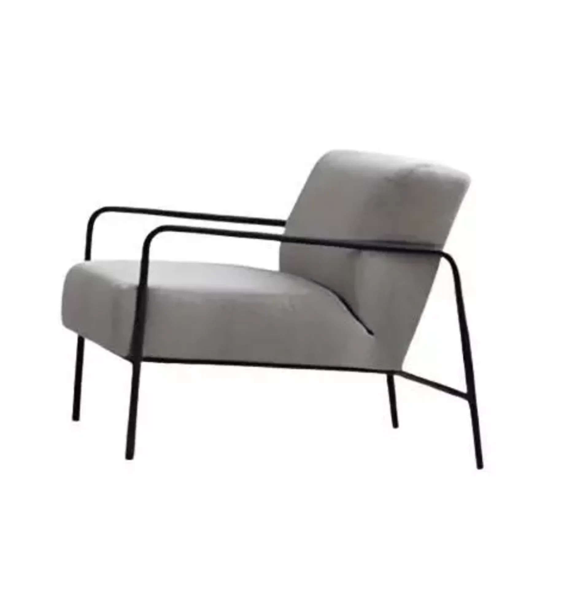 Schicker Grauer Sessel Luxuriöser Lehnsessel Wohnzimmer Edler Einsitzer