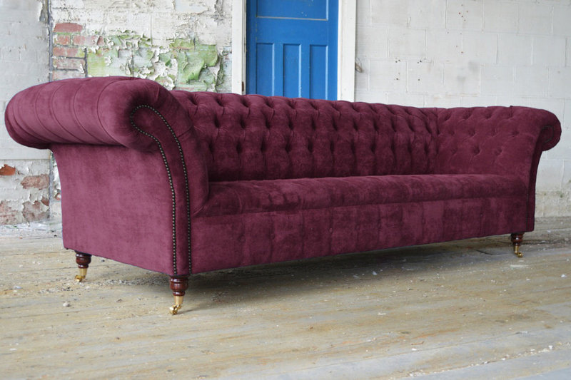 Chesterfield 3 Sitzer XXL Polster Sitz Couch Sofa Garnitur Big Couchen
