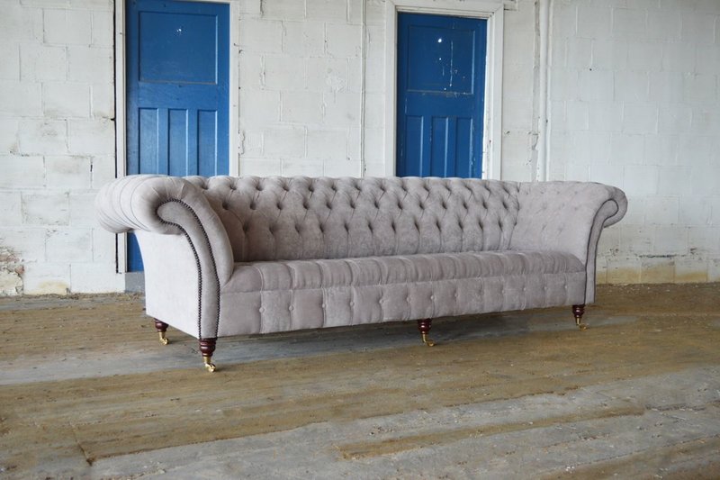 Chesterfield Sofa 4 SITZER XXL Polster Designer Couchen Sofas Garnitur