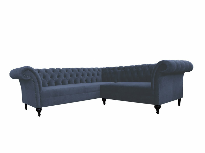 Chesterfield Ecksofa Eckcouch Designer Sofa Couch Samt Ledersofa