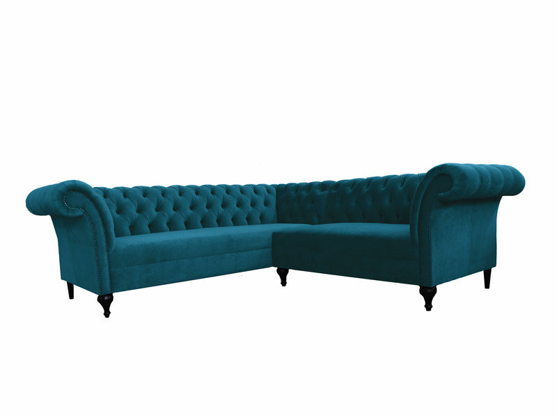 Chesterfield Ecksofa Eckcouch Designer Sofa Couch Samt Ledersofa