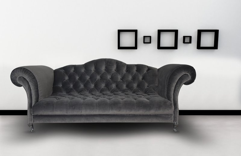 Chesterfield Sofa Polster Designer Couchen Sofas Garnitur Textil Stoff