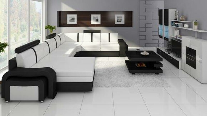 Ledersofa Leopold Couch Ecksofa Sofagarnitur Designer Sofa Wohnlandschaft