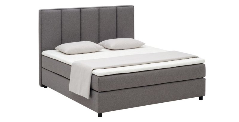 Continental Boxspring Bett Betten Polster Hoch Doppel Leder Textil Bett Neu