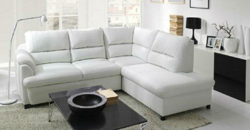 Ecksofa Eck Wahl Leder Stoff Kasten&Bett Polster Textil Couch Sofa Ecke Garnitur