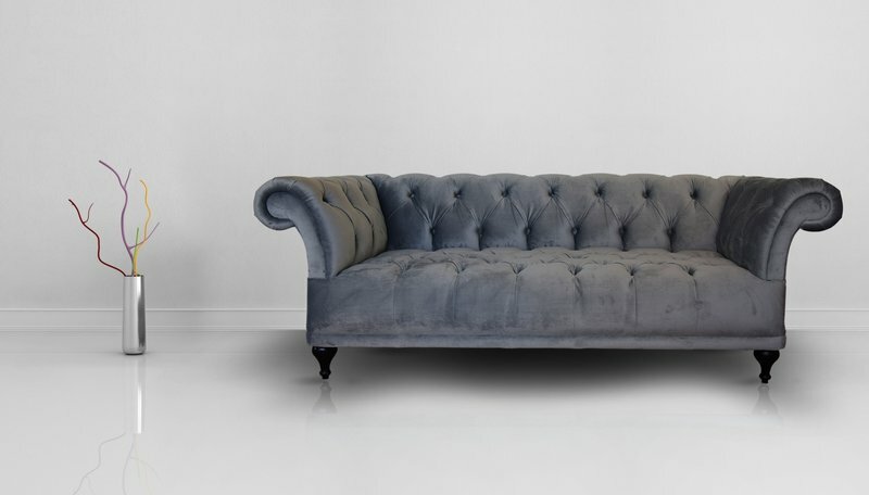Chesterfield Sofa Polster Designer Couchen Sofas Garnitur Textil Stoff