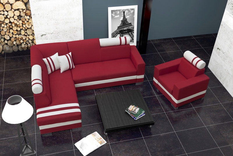 Sofa Schlafsofa Designer Sofa mit Bettfunktion + Bettkasten Ecksofa Couch